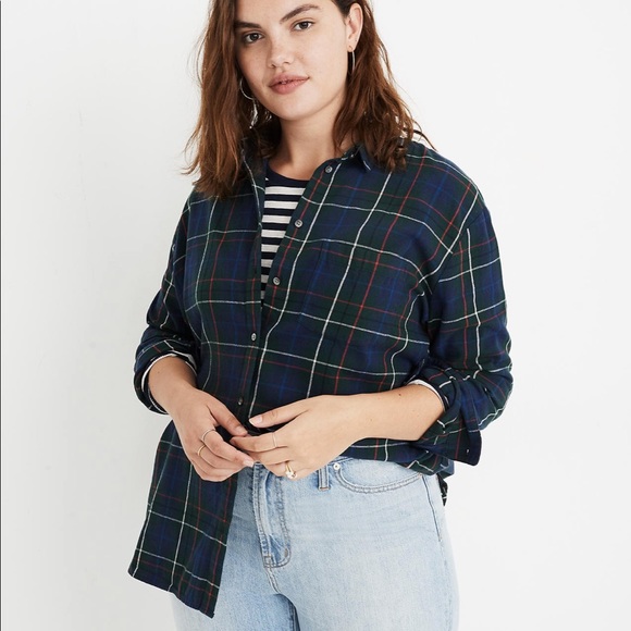 Madewell Tops - New Madewell Flannel Oversized Ex-Boyfriend Shirt